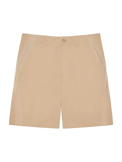 Givenchy Bermuda Couture Seam En Coton Avec Gros Grain In Neutral