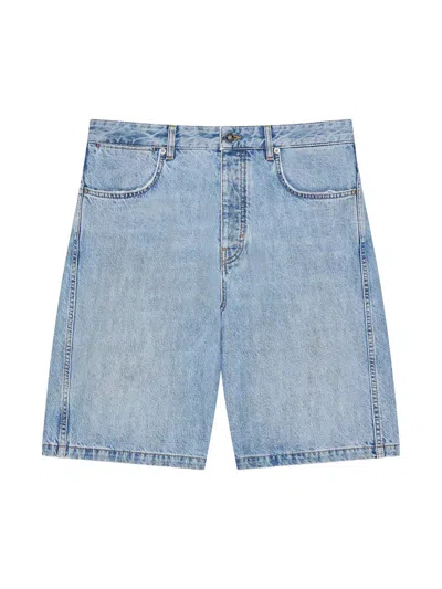 Givenchy Men's Couture Seam Bermuda Shorts In Denim In Blue