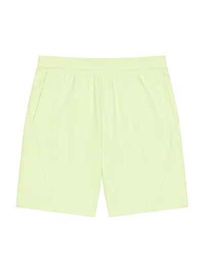 Givenchy Couture Seam Logo-print Drawstring Shorts In Gold