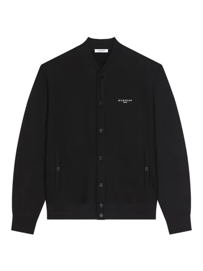 Givenchy Men's Couture Seam Cardigan In Fleece In Black