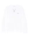 Givenchy White Couture Seam Sweatshirt With Embroidered Logo Men In White