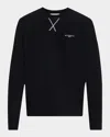 Givenchy Men's Couture Seam Fleece Logo Sweatshirt In Black