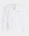Givenchy White Couture Seam Sweatshirt With Embroidered Logo In White