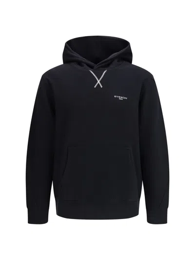 Givenchy Couture Seam Fleece Hoodie With Paris Embroidery Clothing In Black