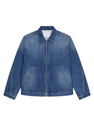 Givenchy Couture Seam Jacket In Dark Blue Denim