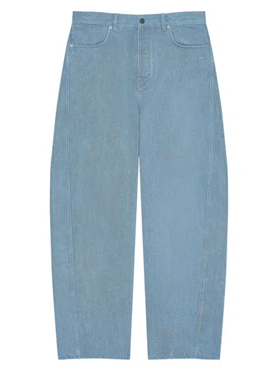 Givenchy Men's Couture Seam Jeans With Striped Reverse In Blue