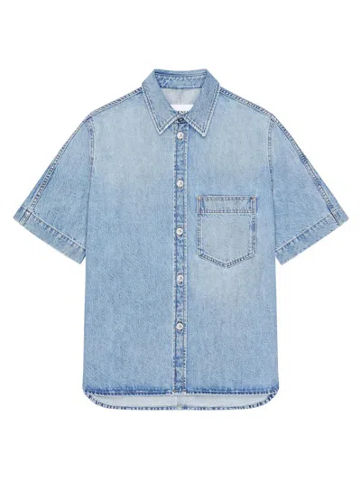 Givenchy Men's Couture Seam Shirt In Denim In Blue