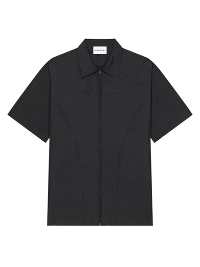Givenchy Couture Seam Shirt With Mix Material Cut Outs In Multi