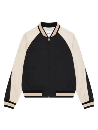 Givenchy Men's Couture Seam Souvenir Jacket With Pearls In Black