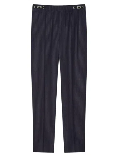 Givenchy Men's Couture Seam Striped Joggers In Wool In Black
