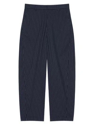 Givenchy Men's Couture Seam Striped Pants In Cotton In Blue