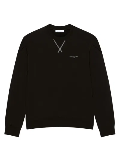 Givenchy Men's Couture Seam Sweatshirt In Fleece In Black