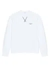 Givenchy White Couture Seam Sweatshirt With Embroidered Logo Men In White