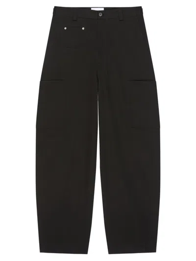 Givenchy Paris Embroidered Cotton Seam Couture Pants In Black