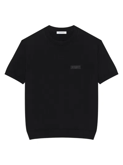 Givenchy Couture Seam T-shirt In Knit With Gros Grain Detail In Black