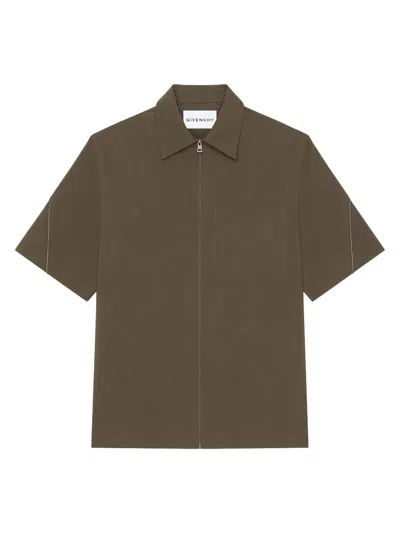 Givenchy Couture Seam Zipped Shirt In Green
