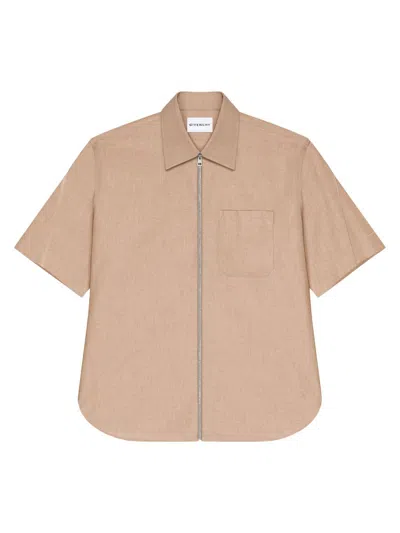 Givenchy Chemise Zippée Couture Seam In Neutral