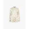 Givenchy Camicia Con Stampa Chandelier In Seta In Cream Ochre