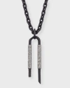 GIVENCHY MEN'S CRYSTAL U LOCK CHAIN NECKLACE
