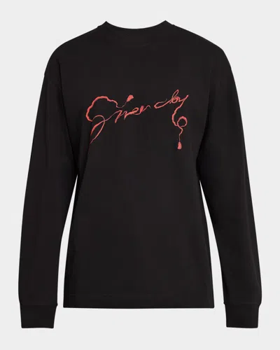 Givenchy Men's Cursive Graphic T-shirt In Black