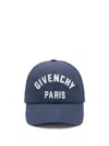 Givenchy Embroidered Cap With Curved Brim And Metal Buckle In Blue