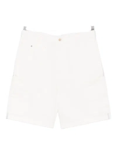 Givenchy Denim Cargo Shorts In White