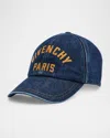 Givenchy Dark Blue Embroidered Logo Baseball Hat In Blue