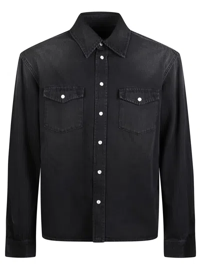 Givenchy Men Denim Shirt In Black