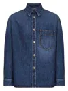 Givenchy Men Overshirt Denim Shirt In Blue