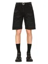 Givenchy Short In Denim Effetto Destroyed In Black