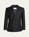 Givenchy Men's Double-breasted Pinstripe Sport Coat In Black