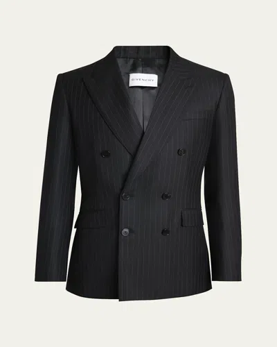 GIVENCHY MEN'S DOUBLE-BREASTED PINSTRIPE SPORT COAT