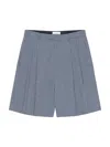 Givenchy Whiteblue Check Pattern Shorts In Blue
