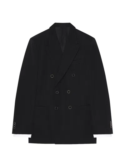 Givenchy Double-breasted Slim Fit Jacket In Wool In Black