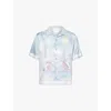 Givenchy Boxy Fit Printed Shirt In Silk In Multicolored