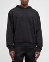 Givenchy Men's Embossed Logo Hoodie In Black