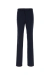 Givenchy Mens Satin-panel Flared Wool-blend Trousers Navy In Multicolor