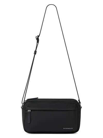 Givenchy Men's Essential U Crossbody Bag In Nylon In Black