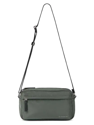 Givenchy Men's Essential U Crossbody Bag In Nylon In Green