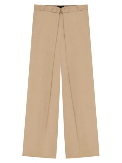 Givenchy Men's Extra Wide Chino Trousers In Canvas In Beige