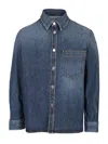 Givenchy Classic Denim Shirt With Button-up Front In Animal Print