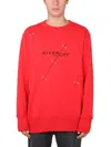 Givenchy Men Felpa Con Dettagli Di Metallo In Red