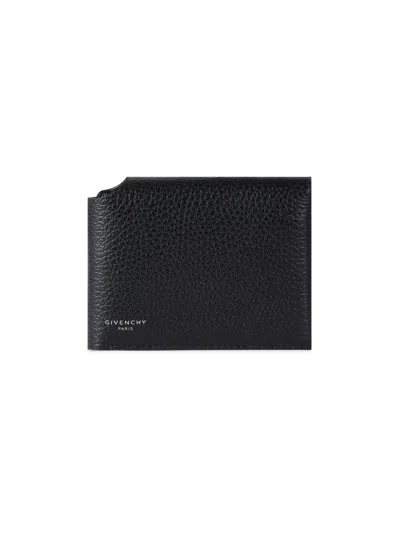 Givenchy Men's Fold Wallet In Grained Leather In Black