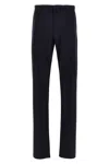 Givenchy Streamlined Wool Blend Trousers In Blue