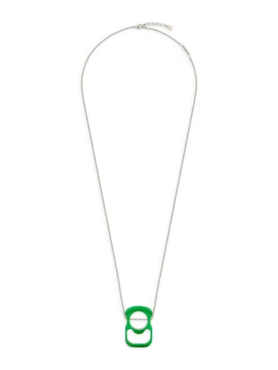 Givenchy Men's G Can Necklace In Metal And Enamel In Green