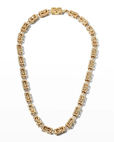 Givenchy Men's G Cube Necklace In Golden Yellow