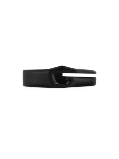 Givenchy Men's G Cut Ring In Metal And Enamel In Black