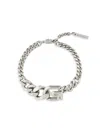 Givenchy Logo Plaque Chained Bracelet In Metallic
