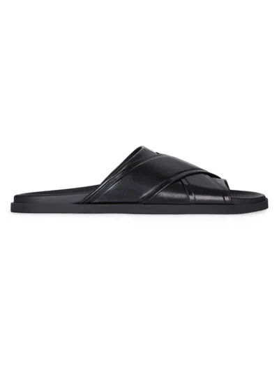 GIVENCHY MEN'S G PLAGE FLAT SANDALS IN LEATHER