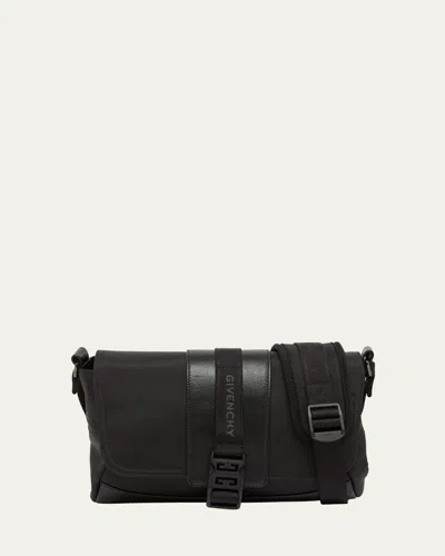 Givenchy Men's G-trail Nylon And Leather Crossbody Bag In Black
